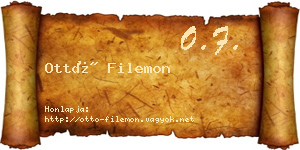 Ottó Filemon névjegykártya